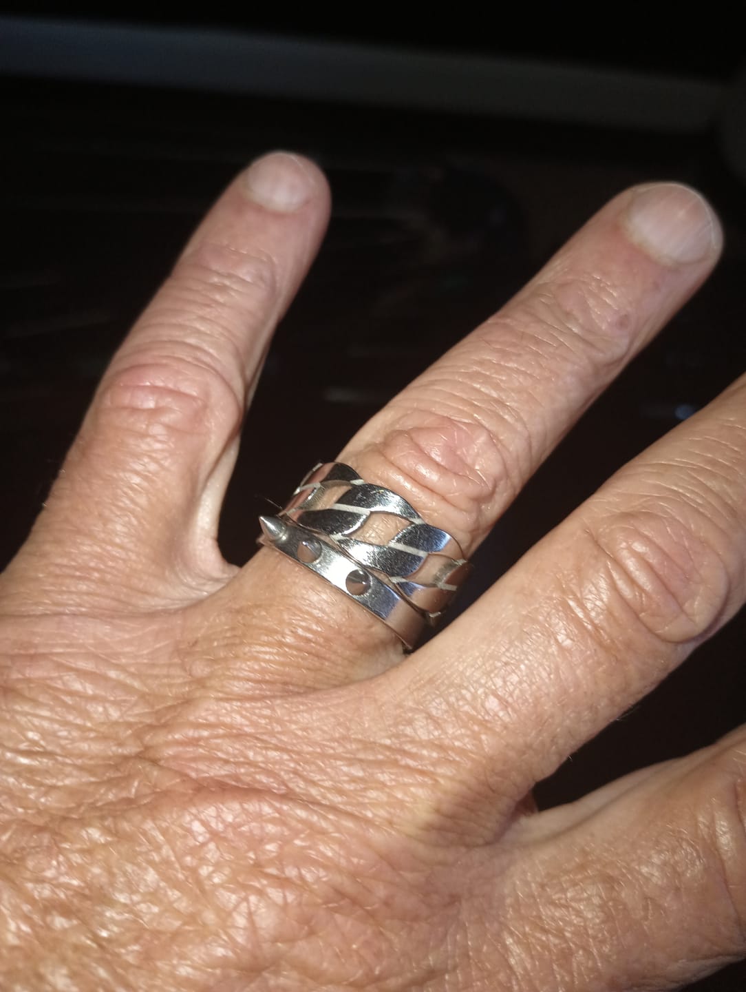 Customer photo review of Self Defense Stainless Steel Ring