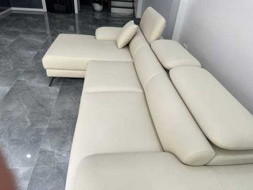 Customer photo review of FOREVAL - Sofa góc da 3 chỗ tựa gật gù