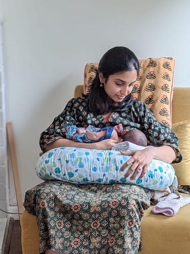 Customer photo review of Deep Green Ajrakh Print Maxi