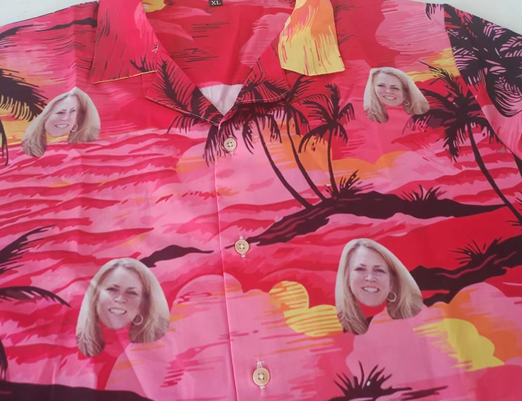 Customer photo review of Custom Classic Short Sleeve Hawaiian Shirt For Men