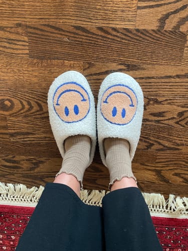 Customer photo review of Happy Face Slippers