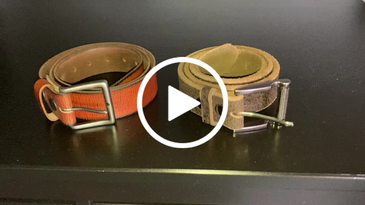 Customer video review of Mystery Box  - Two Less Than Perfect Full-Grain Leather Belts