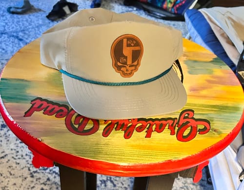 Customer photo review of Custom Leather Patch Rope Hat