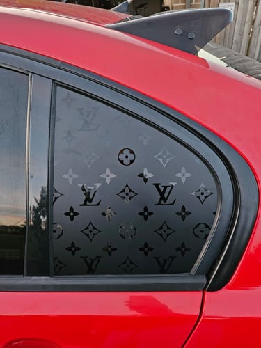 Customer photo review of Custom Quarter Window Sticker Pack (left and right)
