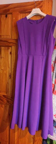 Customer photo review of Sadhbh Violet High Neck Midi  Dress