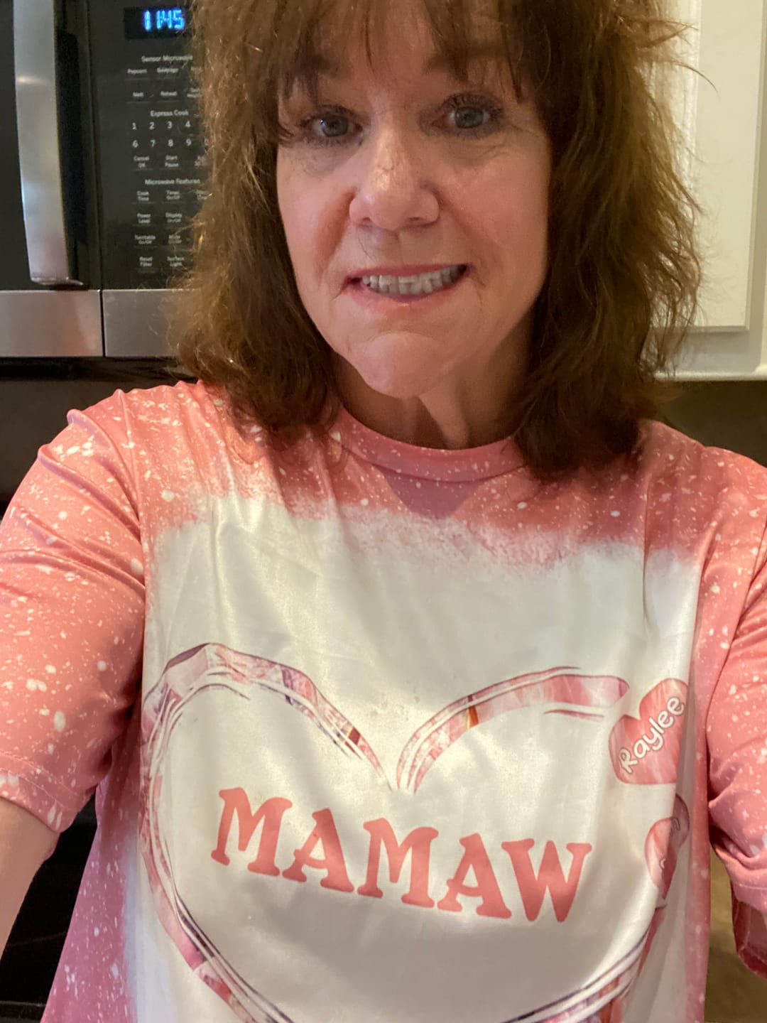 Customer photo review of Sparkling Grandma - Mom With Sweet Heart Kids, Multi Colors Personalized 3D T-Shirt