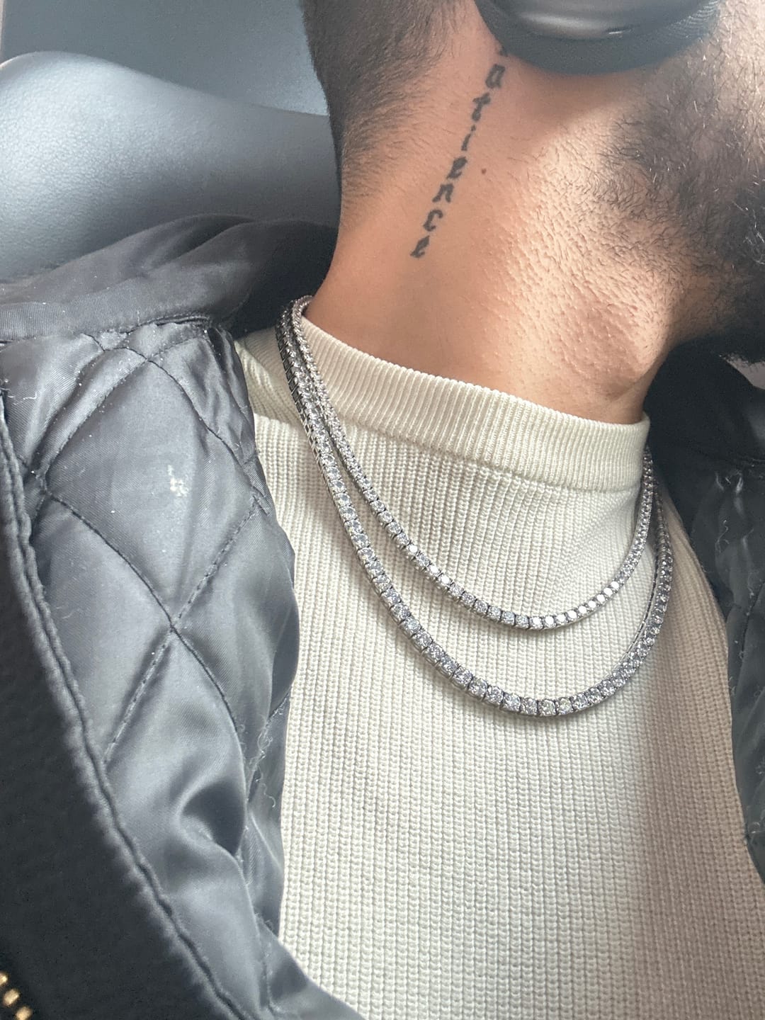 Customer photo review of ICE BREAKER CHAIN. - 4MM WHITE GOLD