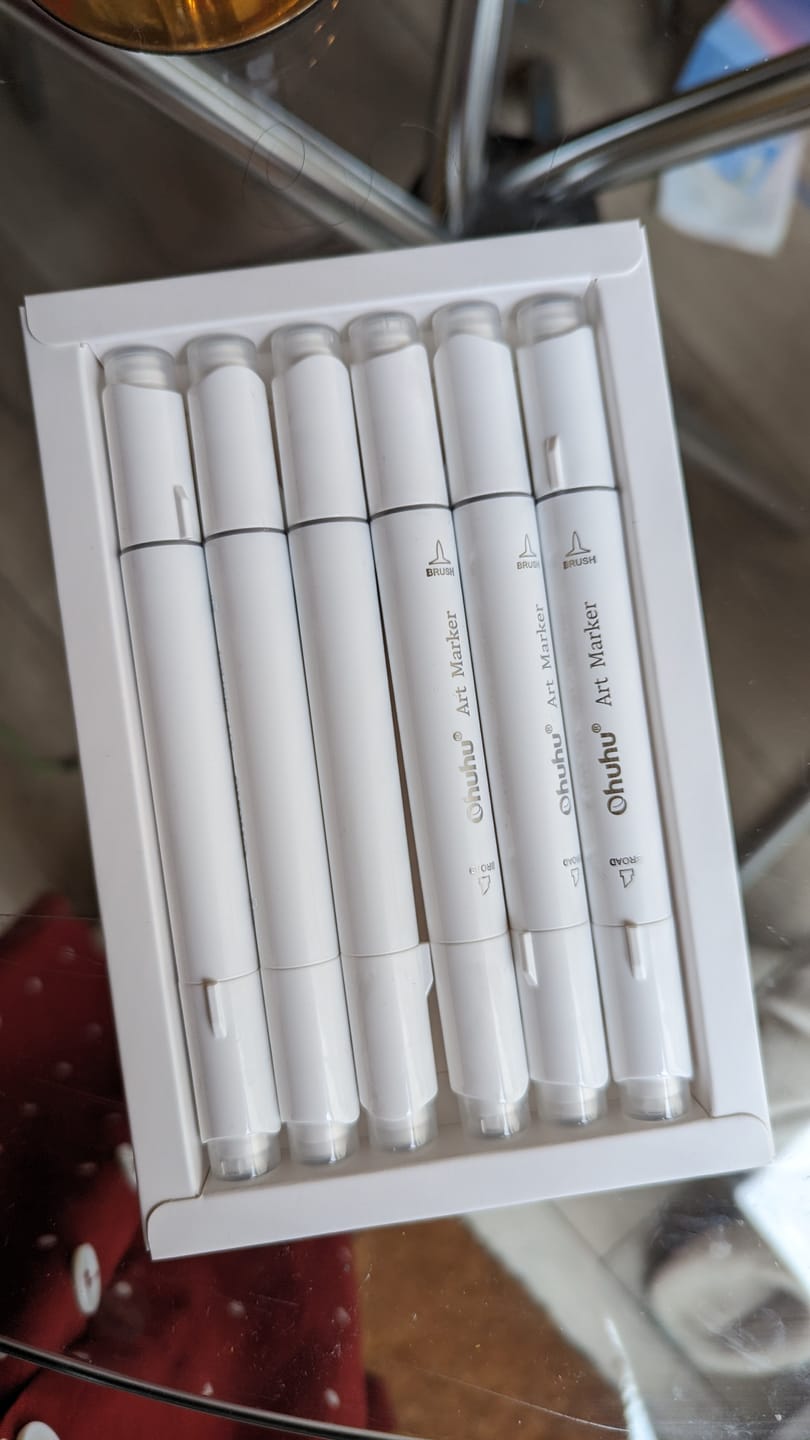 Customer photo review of Ohuhu Honolulu Colorless Blender Marker - Pack of 6