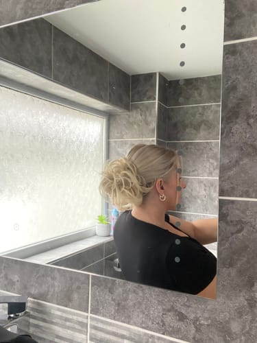 Customer photo review of Stranded Messy Scrunchie Bun - Duo Pack - Curly & Flicky Styles #1001 Polar Star