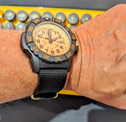 Customer photo review of Luminox Navy SEAL Gold Limited Edition Military Watch Set XS.3505.GP.SET