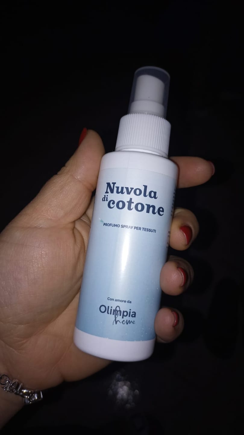 Customer photo review of Profumo spray per tessuti Nuvola di Cotone ml.100
