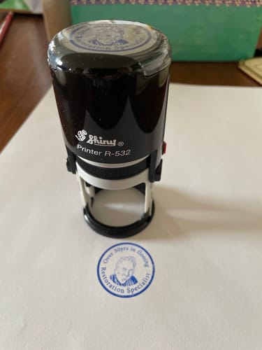 Customer photo review of Self-Inking Face Stamp