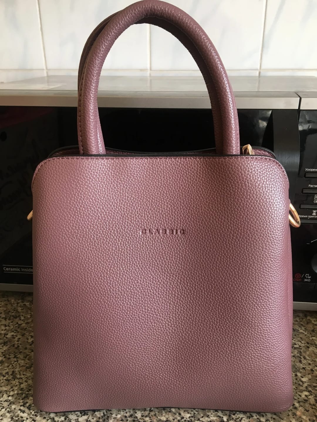 Customer photo review of Women's Casual Leather Handbag