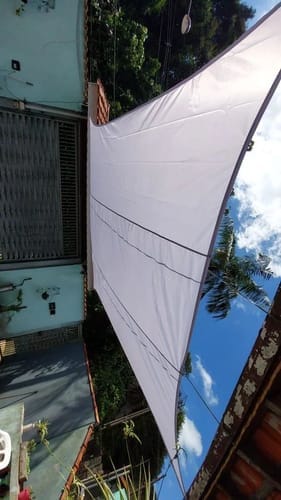 Customer photo review of Toldo de Sombreamento Portátil para Área Externa