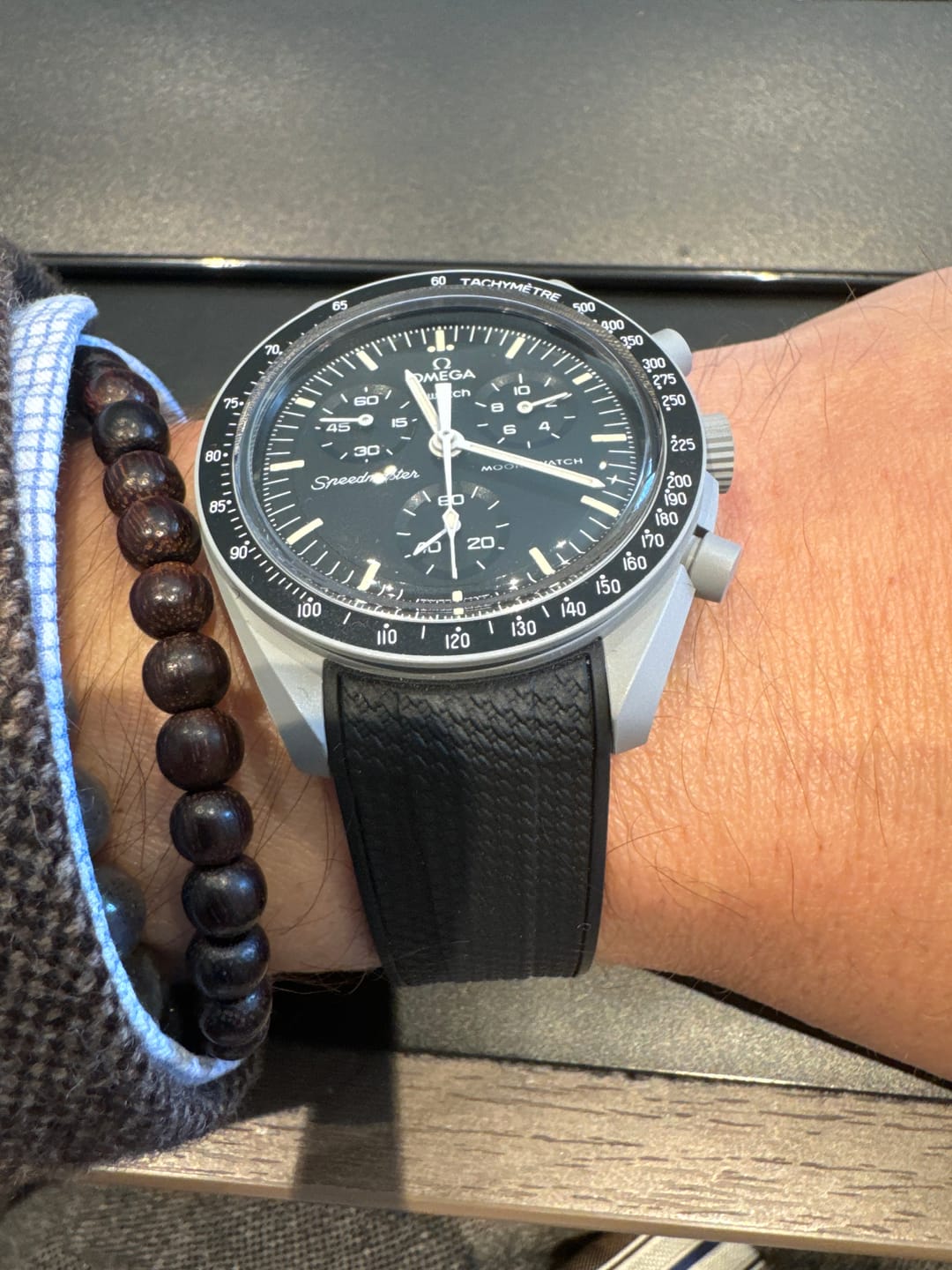 Customer photo review of Bracelet Moonswatch Premium - Noir