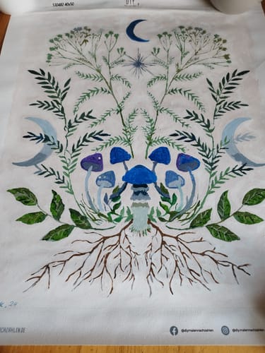 Customer photo review of Malen nach Zahlen - natürliche Beziehung zum Mond - by Pixie Cold