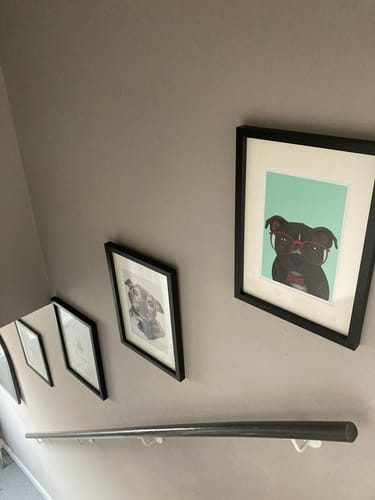 Customer photo review of Staffy in Glasses - Art Print