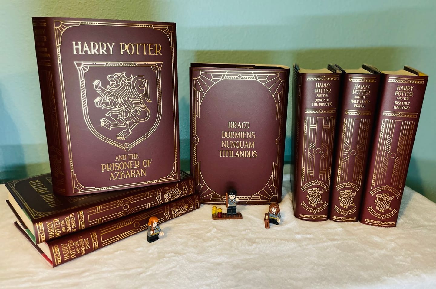 Customer photo review of *Imperfect* Harry Potter Foil Gryffindor Dust Jackets