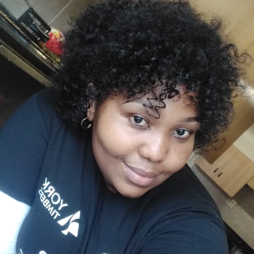 Customer photo review of Brazilian Curly Afro full Cap 8"