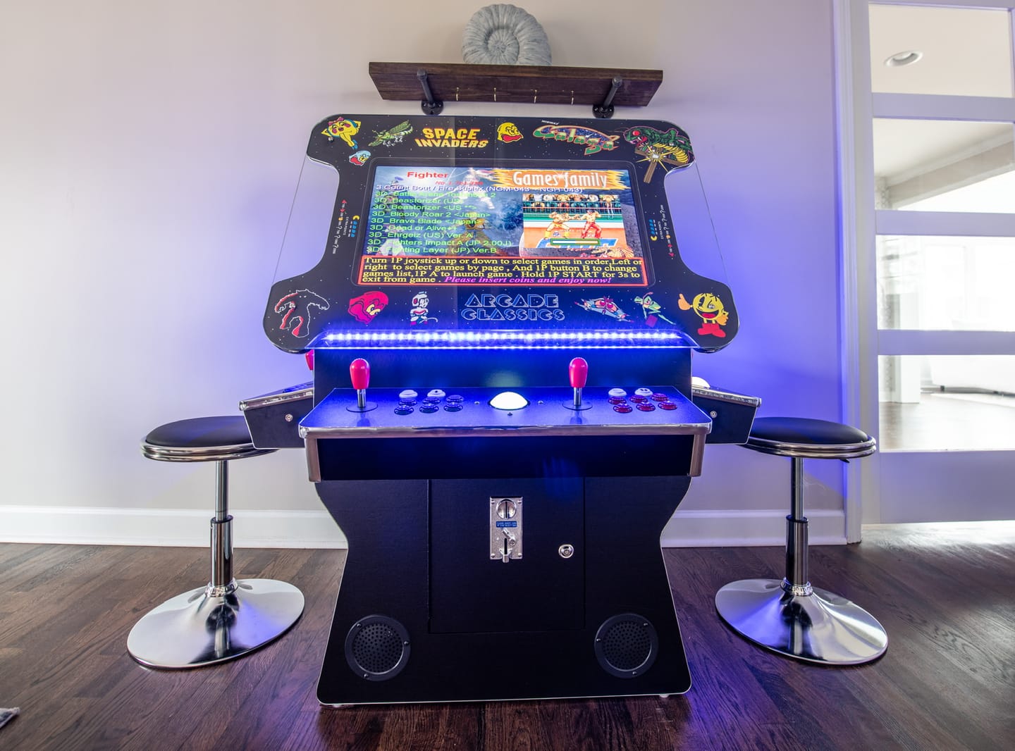 Customer photo review of Cocktail Arcade Machine 3505 Games  Tilt Up Black Lift Up Retro Multi-cade Table