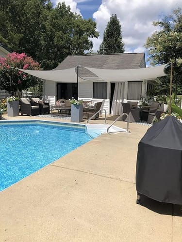 Customer photo review of Toldo de Sombreamento Portátil para Área Externa