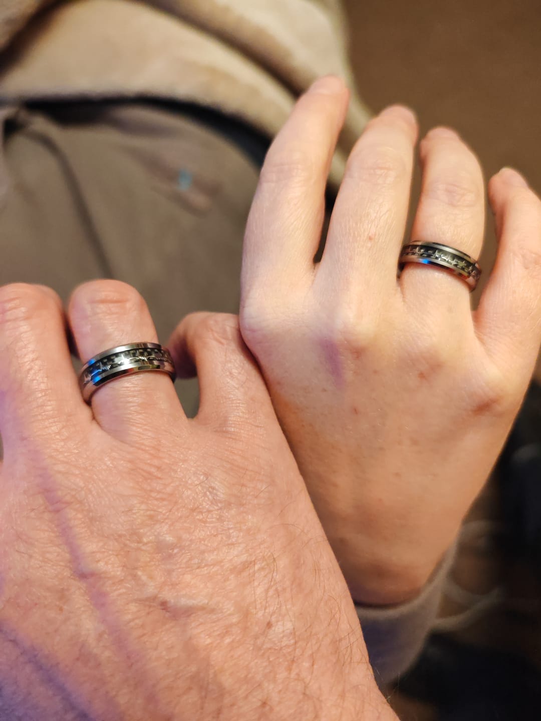 Customer photo review of The Loving Heartbeat Wonder Ring Set