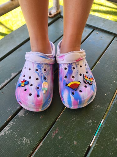 Customer photo review of Free Croc Charm with every item ordered