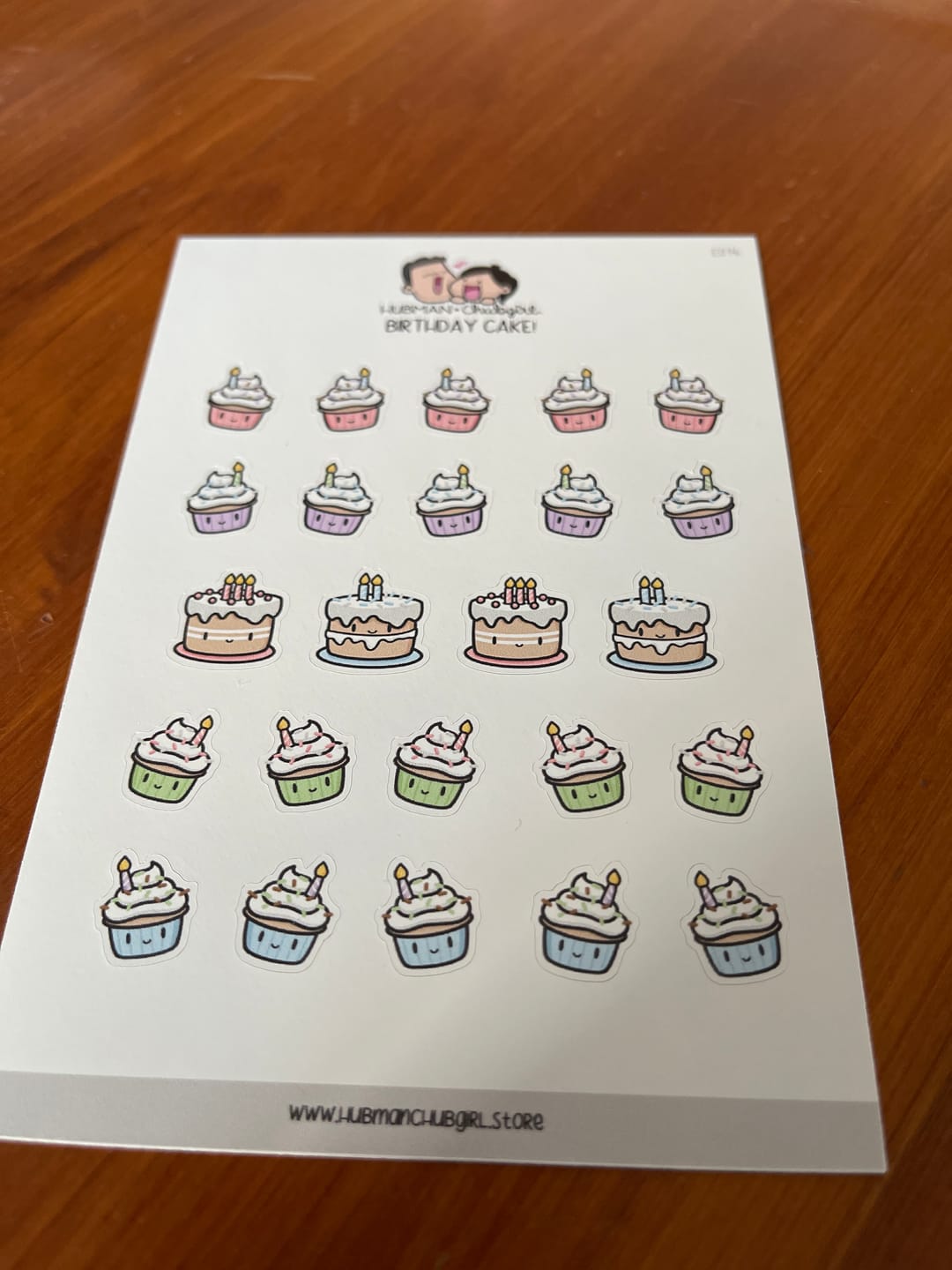 Customer photo review of Birthday Cake! Planner Stickers