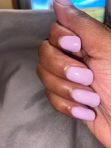 Customer photo review of D363 Lola Purple Crème Dip Powder