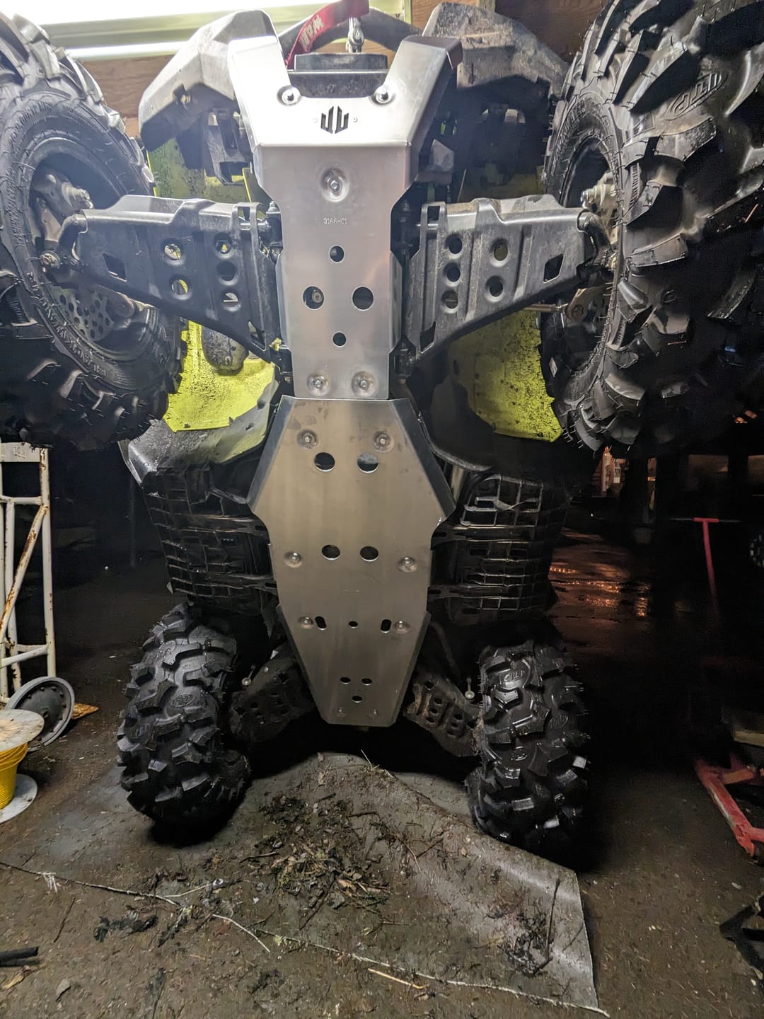 Customer photo review of Complete Aluminum Skid Plates for Yamaha Grizzly 550/700