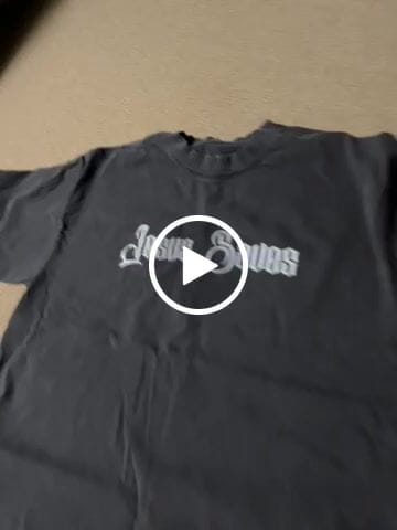 Customer video review of Jesus Saves Tee