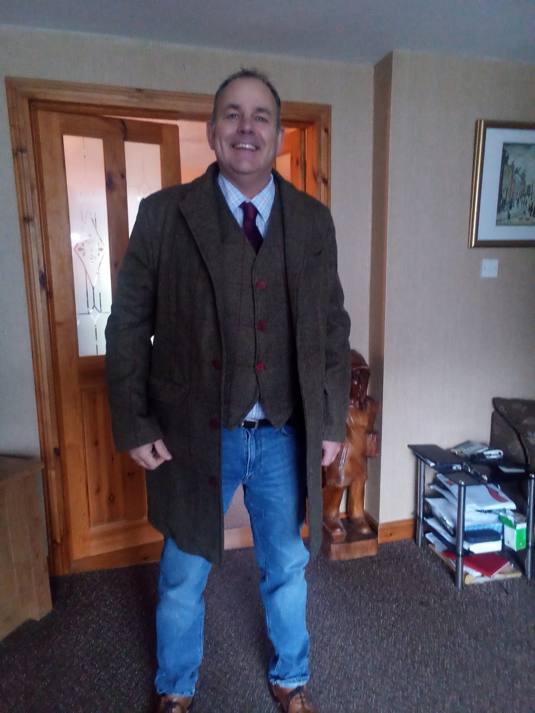 Customer photo review of Large Checkered Wool Touch Fabric