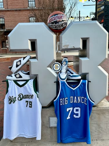 Customer photo review of Custom Blue White-Navy Authentic Throwback Basketball Jersey