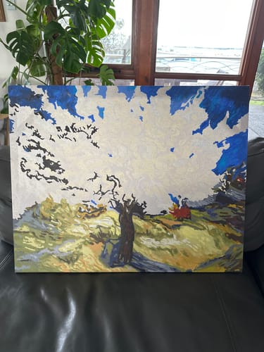 Customer photo review of Van Gogh’s Mulberry Tree - Paint by Numbers