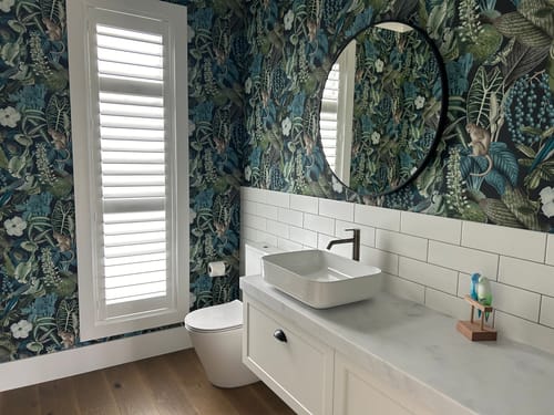 Customer photo review of Amazon Reverie Wallpaper - 2 colours