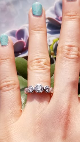 Customer photo review of 5-Stone CZ Ring in Sterling Silver