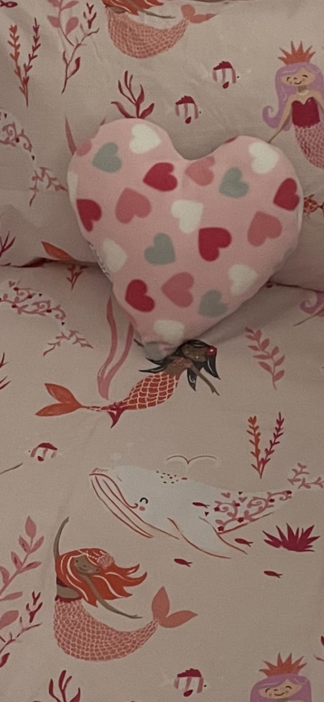 Customer photo review of Hearts on Baby Pink Anti Pill Polar Fleece Fabric