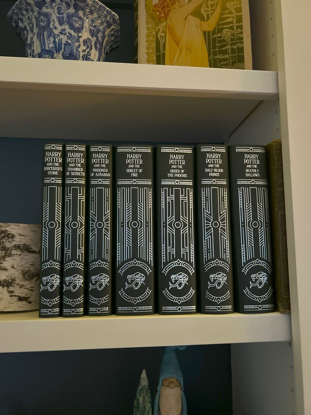 Customer photo review of *Imperfect* Harry Potter Foil Slytherin Dust Jackets
