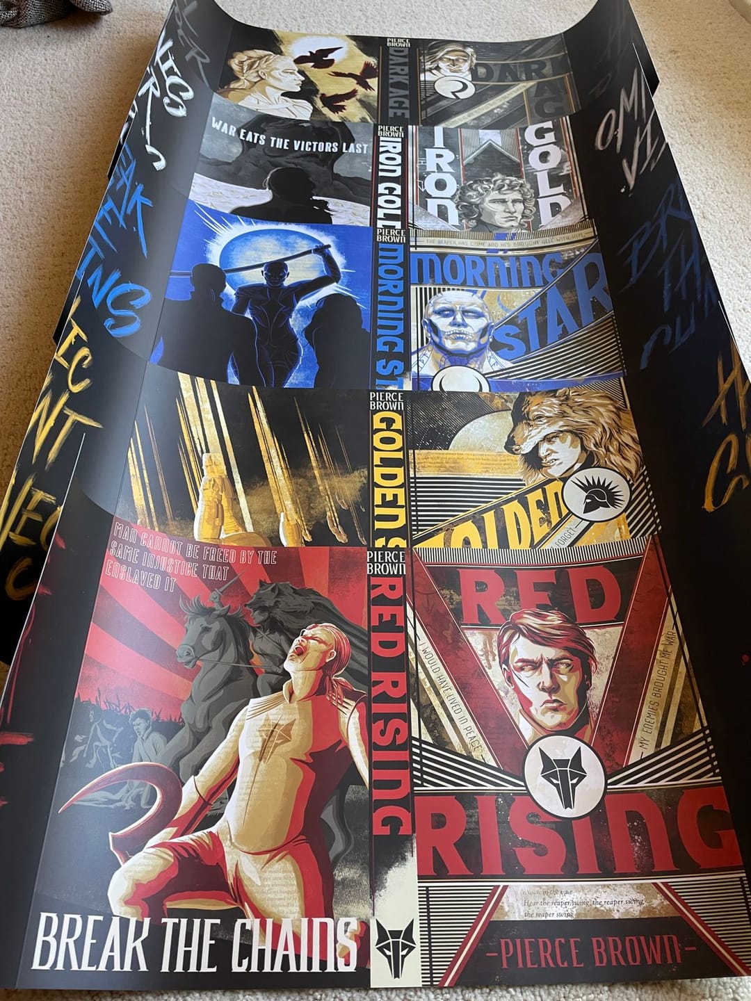 Customer photo review of Red Rising Dust Jackets