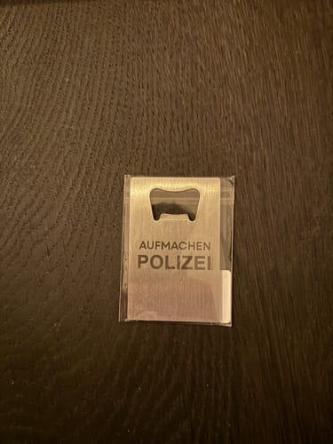 Customer photo review of Polizei Flaschenöffner