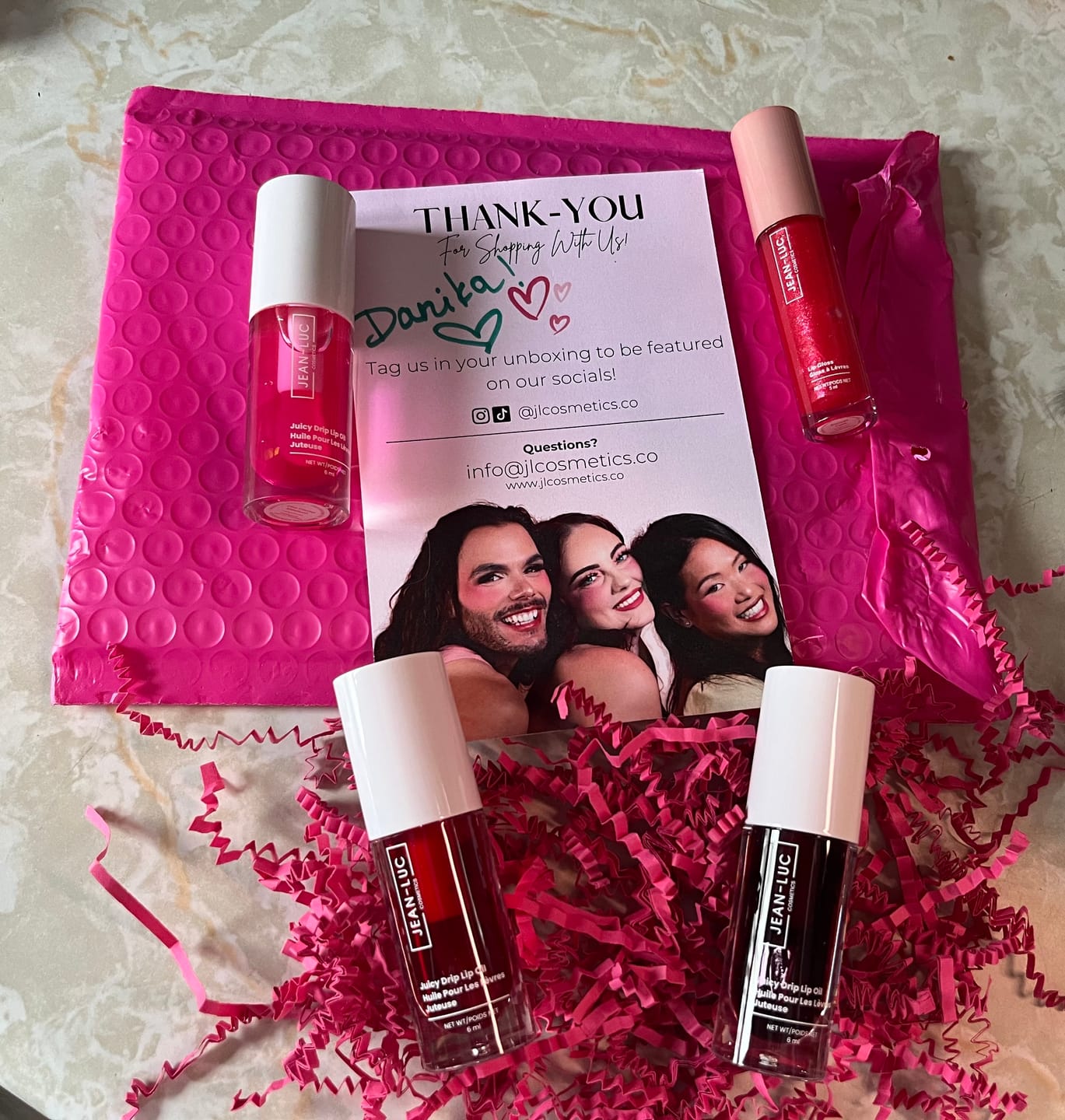 Customer photo review of Merlot | Juicy Drip Lip Oil