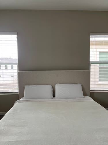 Customer photo review of MONACO BOUCLE BED - CREAM