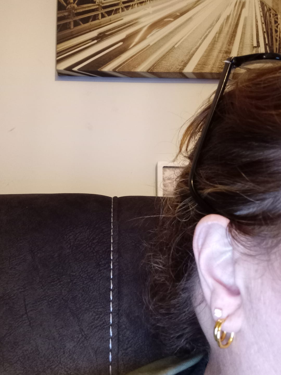 Customer photo review of Classic Layered Hoops in Gold
