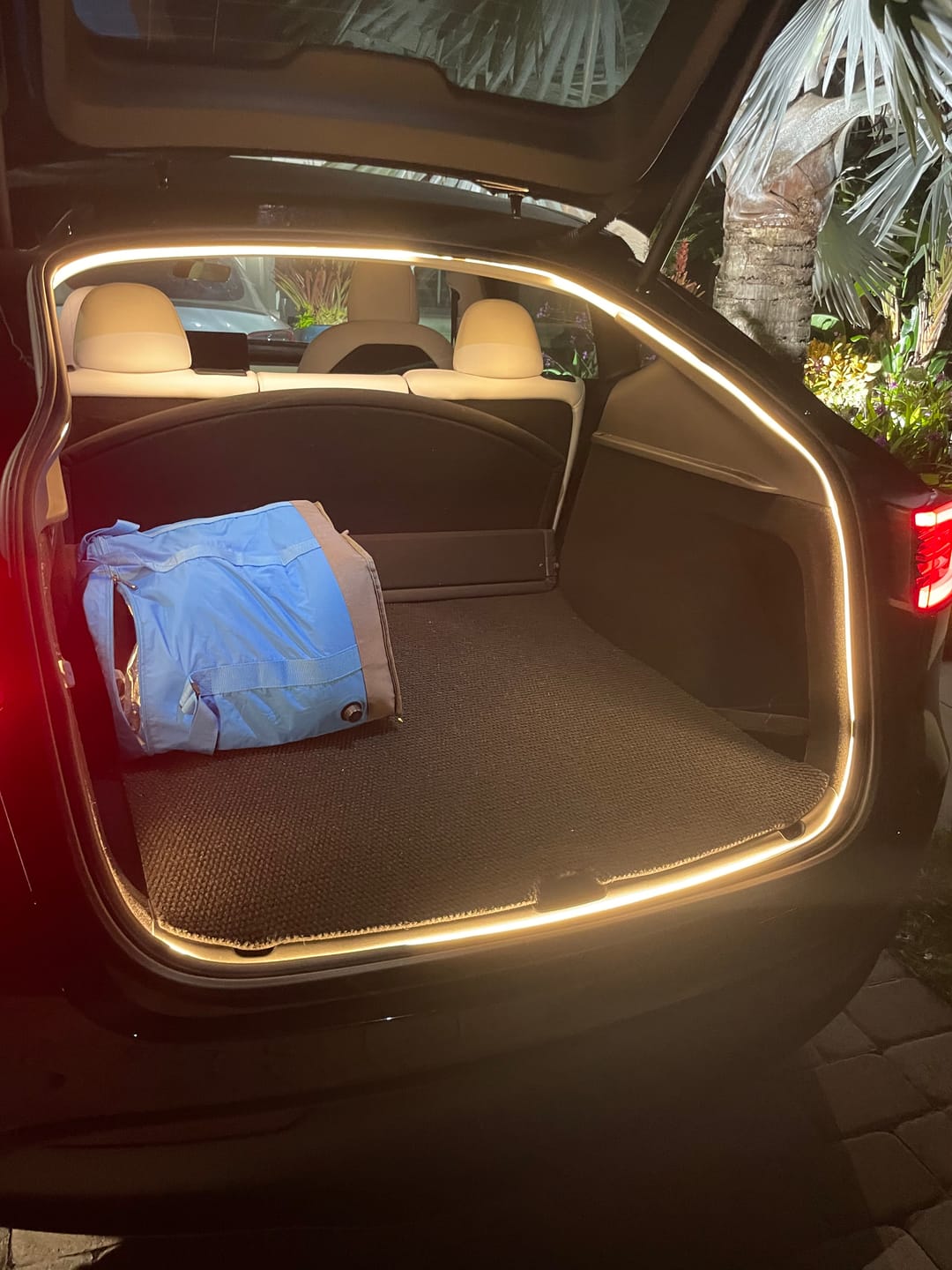 Customer photo review of TPARTS Trunk LED Strip for Tesla Model Y