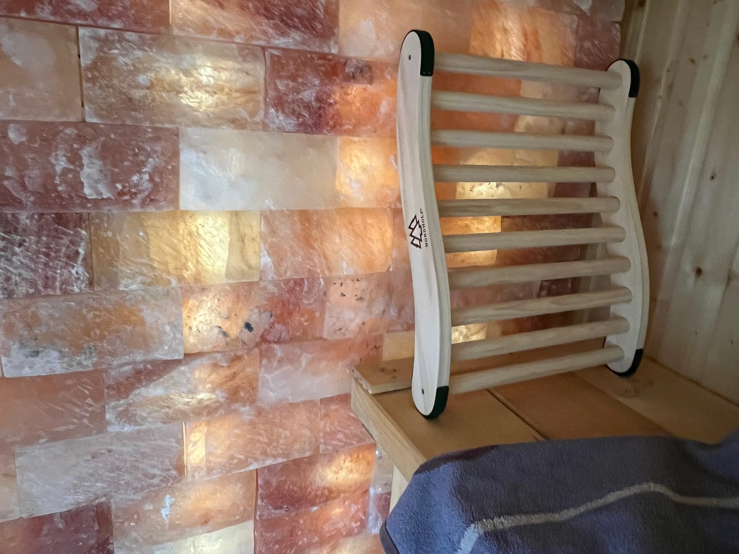 Customer photo review of Ergonomische Sauna Rückenlehne