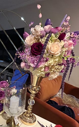 Customer photo review of Bulk Exclusive 26 Colors Hydrangea Silk Flowers Heads with Stems Artificial Floral for Wedding Centerpieces Crafts Wholesale