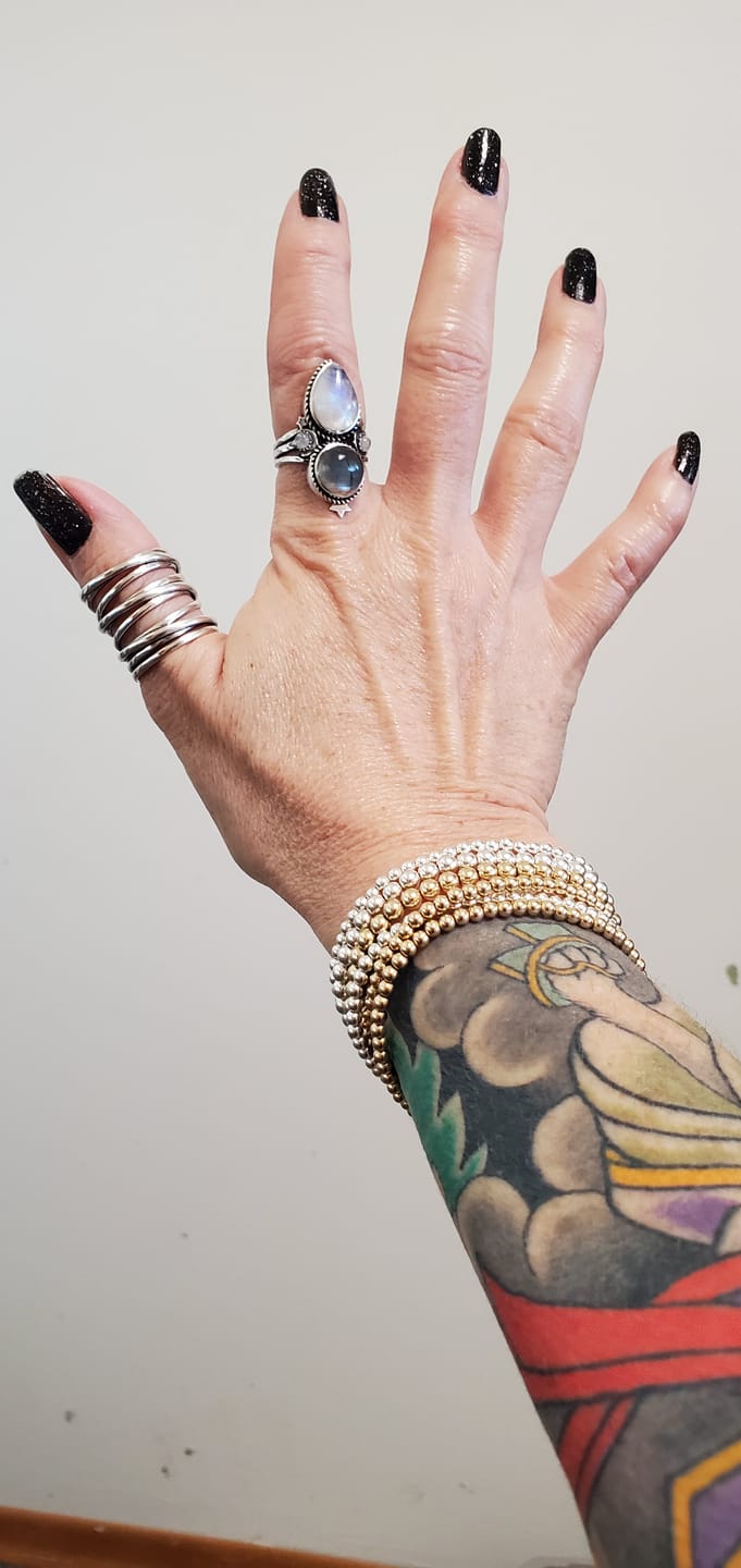 Customer photo review of Chunky Wrap Wide Band Ring Sterling Silver