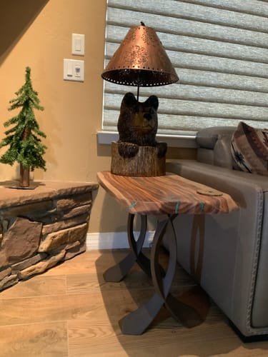 Customer photo review of End Table Legs 219 Curva 20H Mid-Century Modern Style