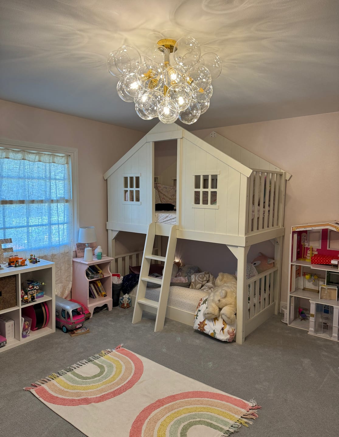 Customer photo review of Modern Cluster Glass Bubble Chandelier / Semi Flush