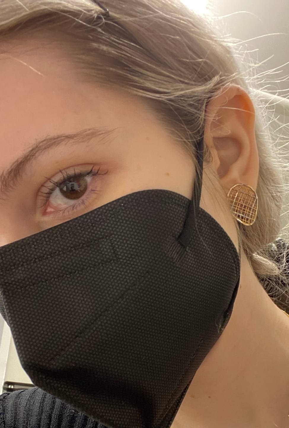 Customer photo review of KN95 Respirator Face Mask Individually Sealed (Cone Shape)